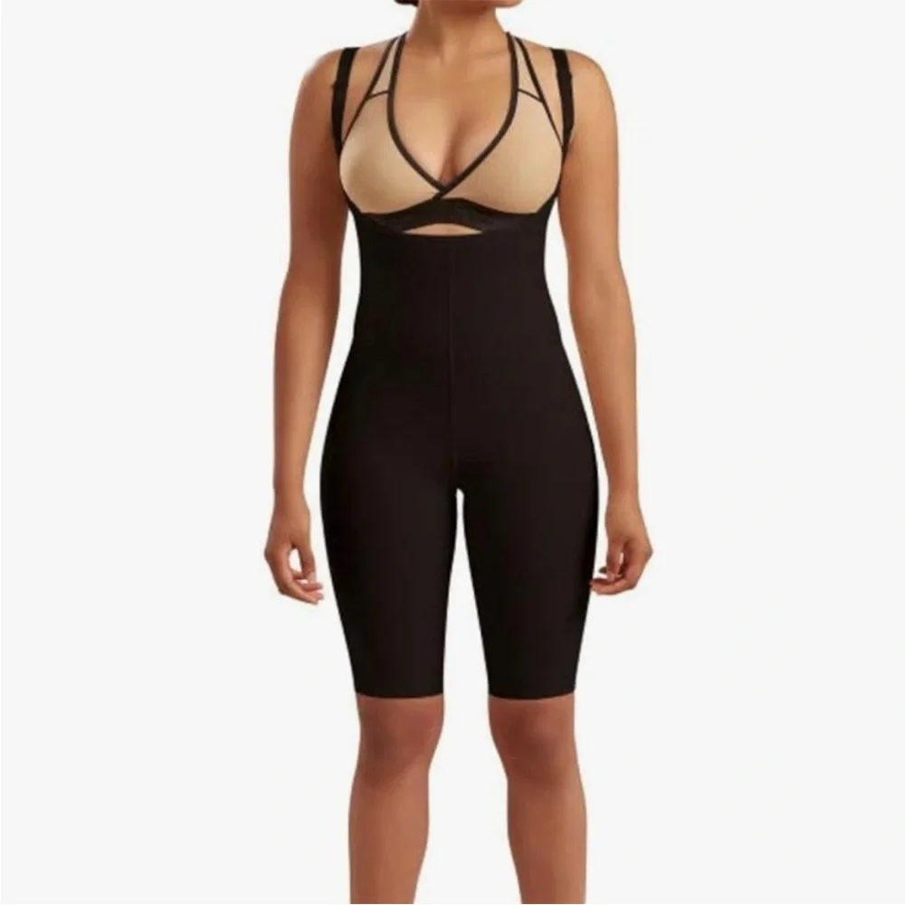 Marena Max Compression Girdle Shapewear suspenders zipperless snatched Black 2XS - Picture 1 of 7